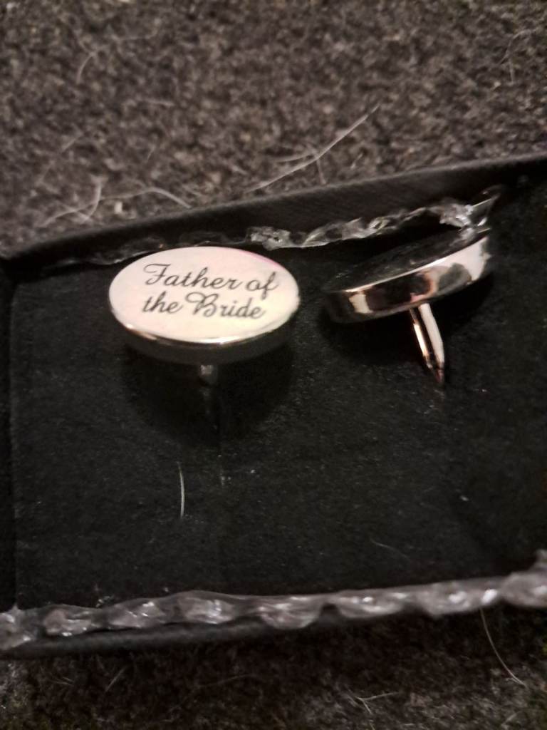 Farther of the bride kufflinks mens 