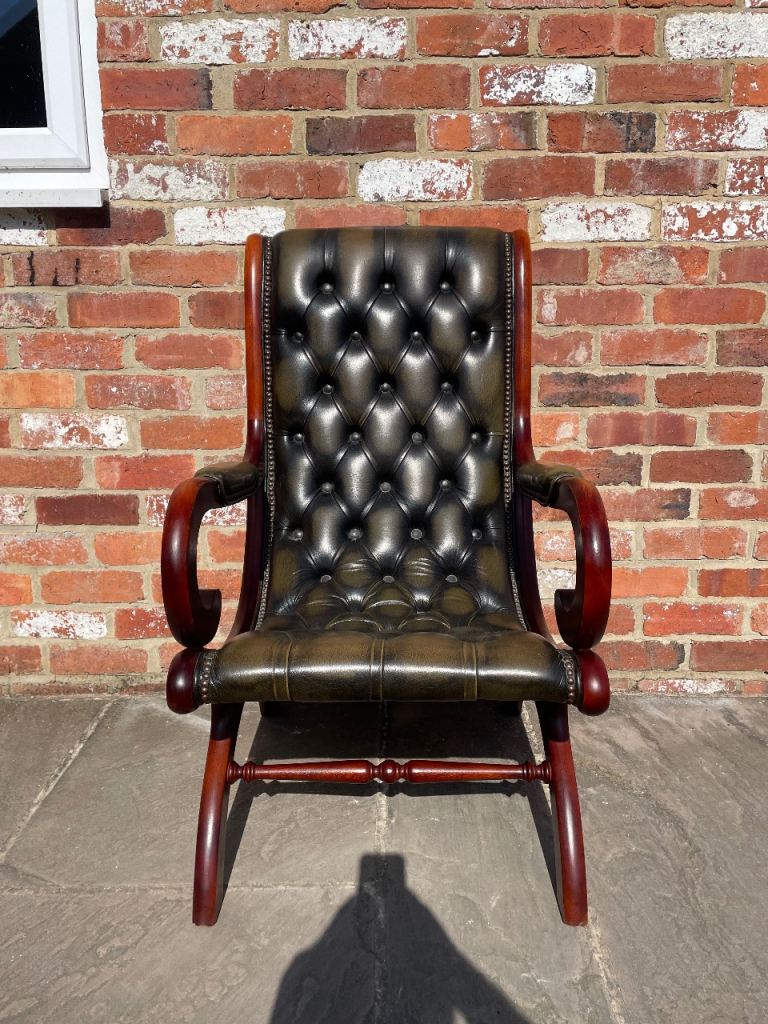 Chesterfield York Slipper Armchair - Good Condition 