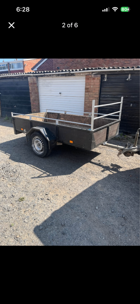 SINGLE AXLE TRAILER.   FACTORY MADE 