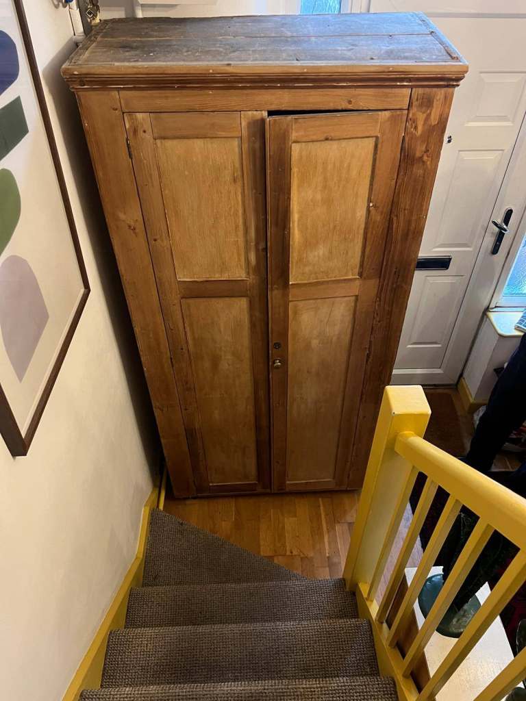 Solid Pine beautifully aged wardrobe 