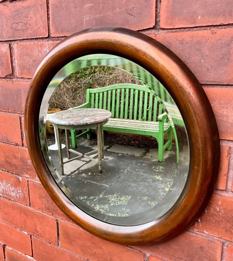 Vintage Mirror Art Deco 1930’s Brass Bevelled Mirror 