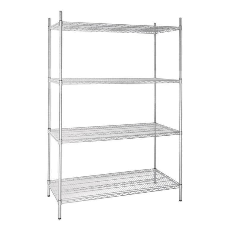 Galvanised Zinc 4 Tier Wire Shelving Kit 1220x610mm