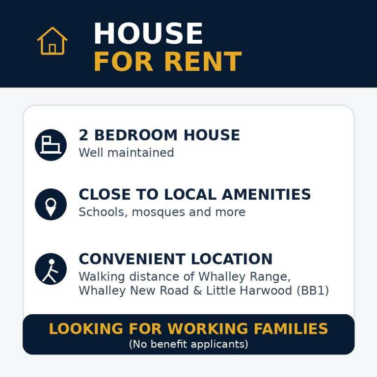 House for rent Blackburn BB1 area