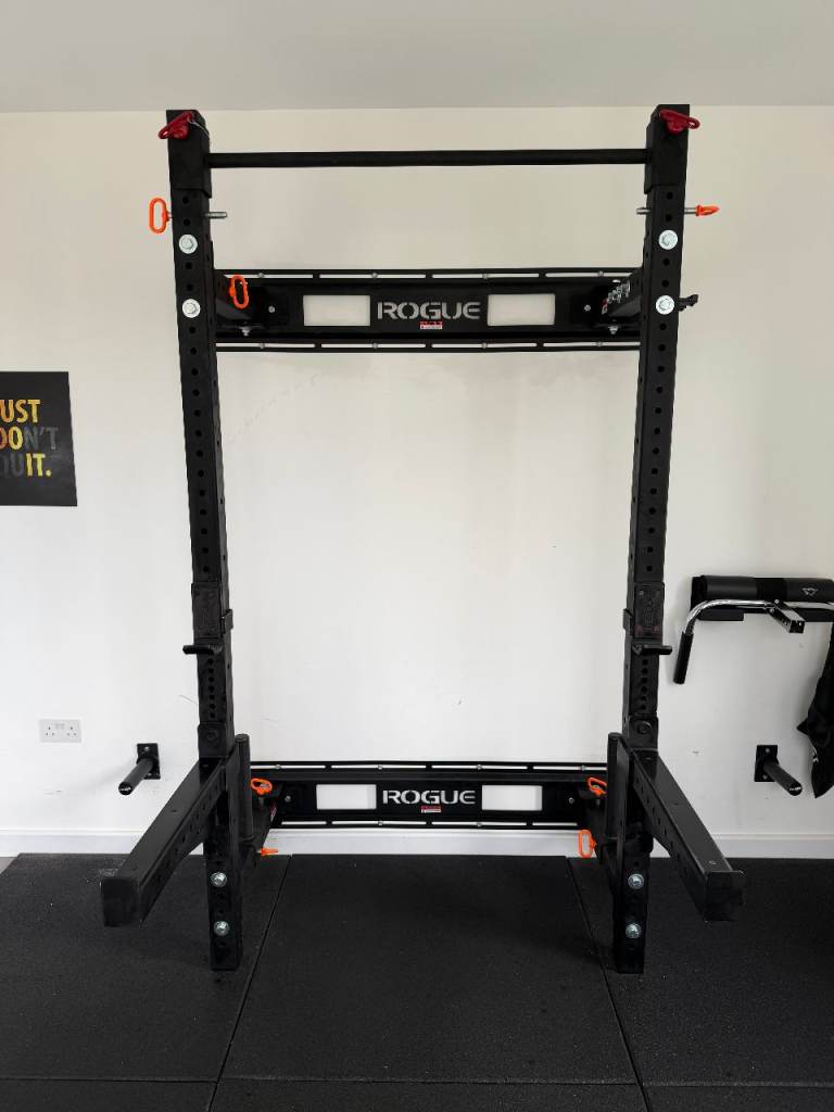 Rogue RML-3W Folding Rack + Rogue Fold-Up Utility Bench – Good Condition (Richmond)