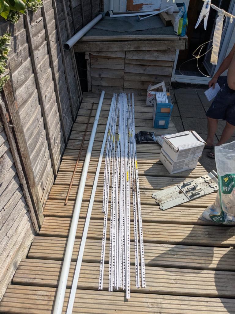 New White Metal Shelving Strips – Retail Shop Racking