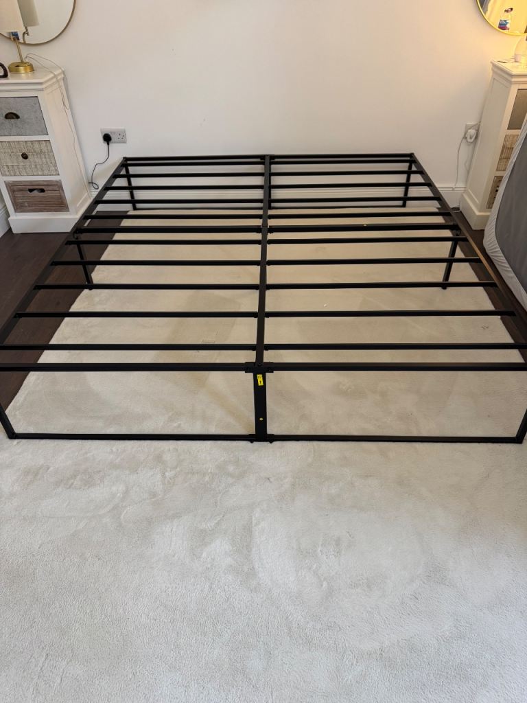 Super king bed frame metal black