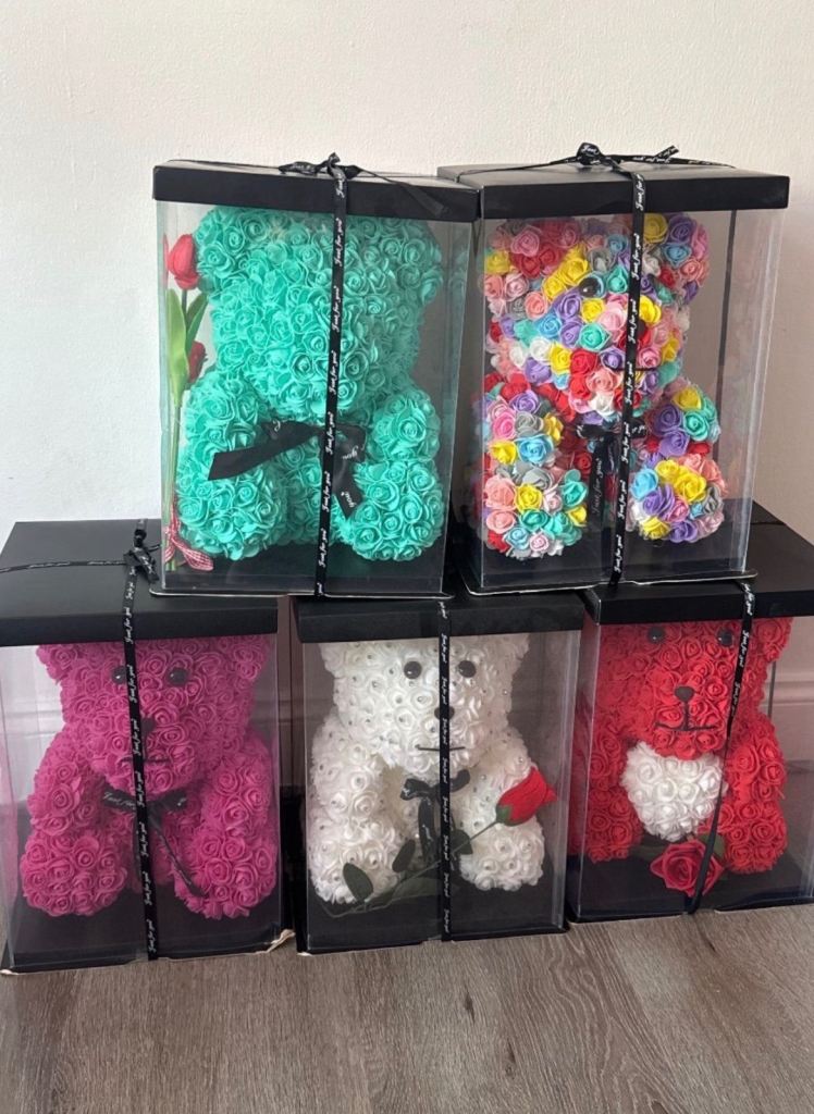 New Rose Bear Gift – Various Colours Available