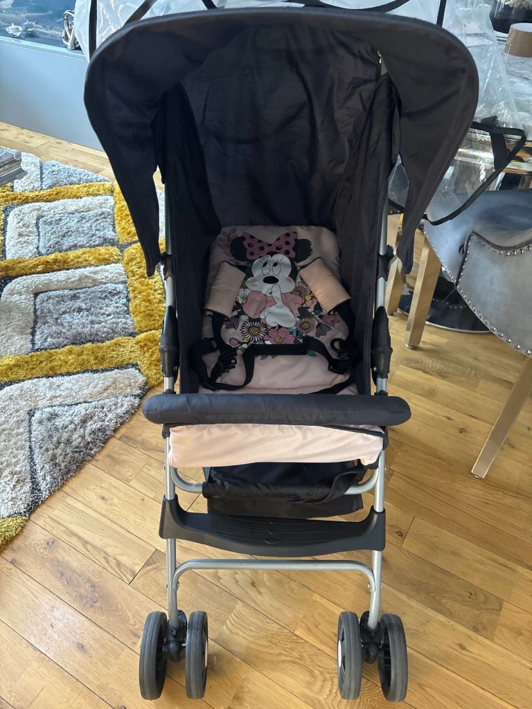 Hauck Minnie Mouse travel pram with rain cover 