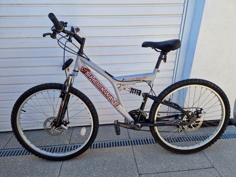 Shockwave Mountain Bike - Silver/Grey, Good Condition