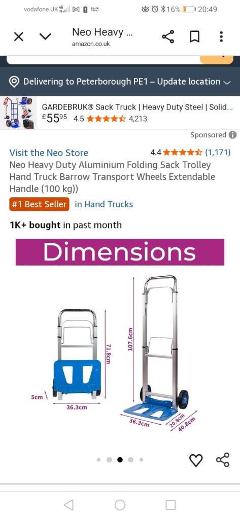 Boxed pull sack truck 