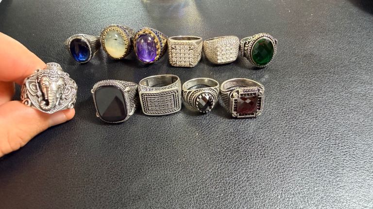 11 sterling silver rings 4 cash or swap for a watch 