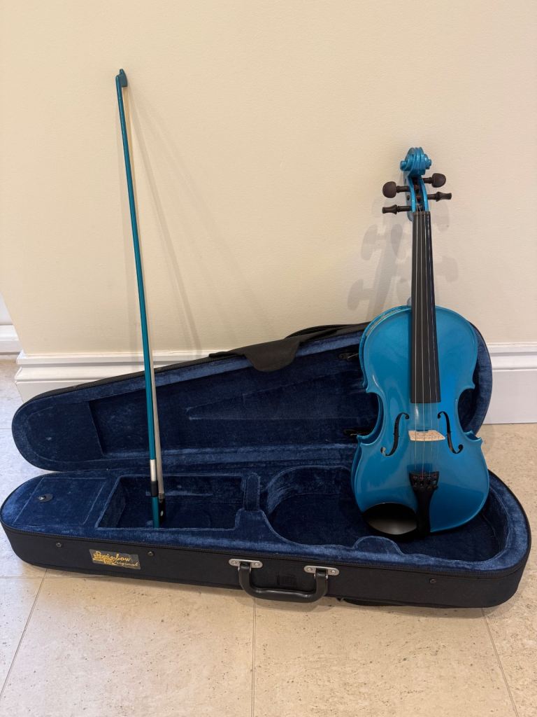 1/2 size turquoise Rainbow Original Violin