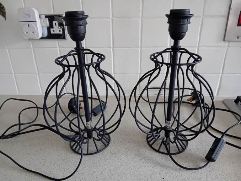 Black metal lamps