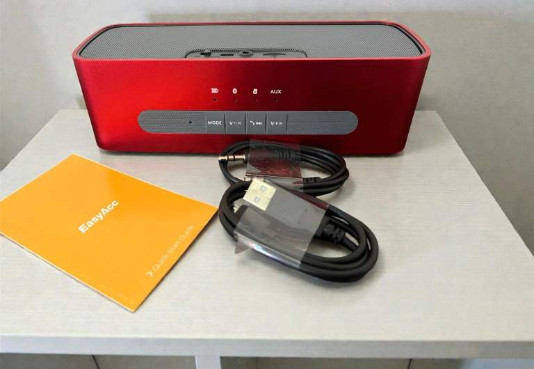 Powerful Bluetooth Speaker | AUX USB TF | SD Card | Red | 