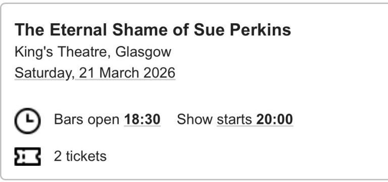 Sue Perkins Tickets - 21st March 