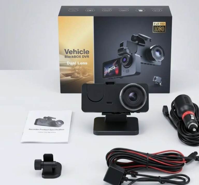 New Vehicle BlackBox DVR Dash Cam - Full HD 1080p, Dual Lens