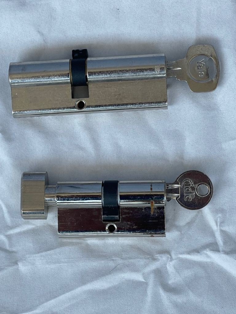 Yale Door Locks with Keys – Pair, Good Condition