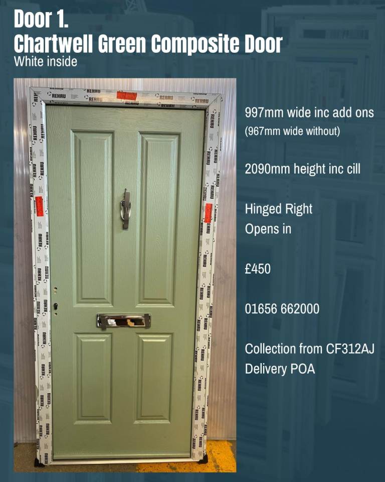 Various Brand New Composite Doors - Chartwell Green/Silver Grey