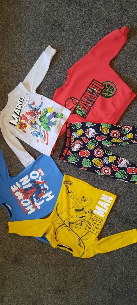 Boys Superhero Marvel clothes bundle 3-4 and 4-5