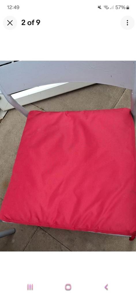 WATERPROOF Chair Cushion Seat Pads OUTDOOR Tie On Garden Patio Set Of 4