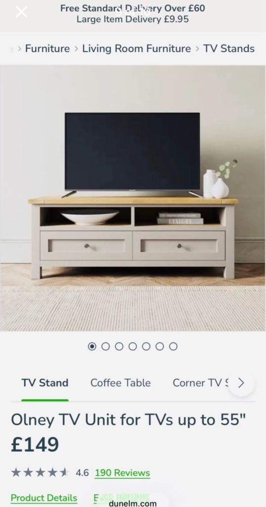 🌟 Brand New Stylish TV Unit – Oak Effect – Only £55! Currently in Dunelm for £149 🌟