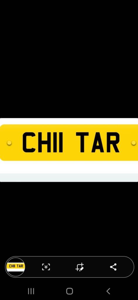 Private number plate 