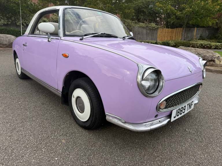 91 NISSAN FIGARO 1.0 AUTO LOW 88K MOT 09/27 PINK/PURPLE LEATHER PX SWAPSPX SWAPS