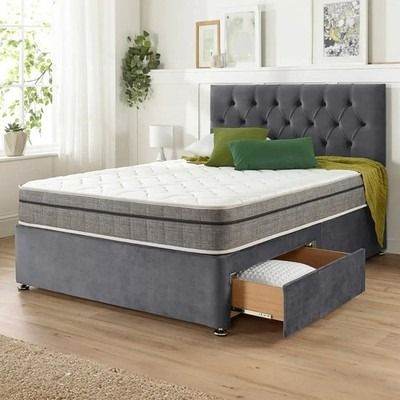 Super Offer 🚛DIVAN Luxury 5FT King Size Bed Base 😘With Mattress & Storage Drawers 💥15% OFF>>>