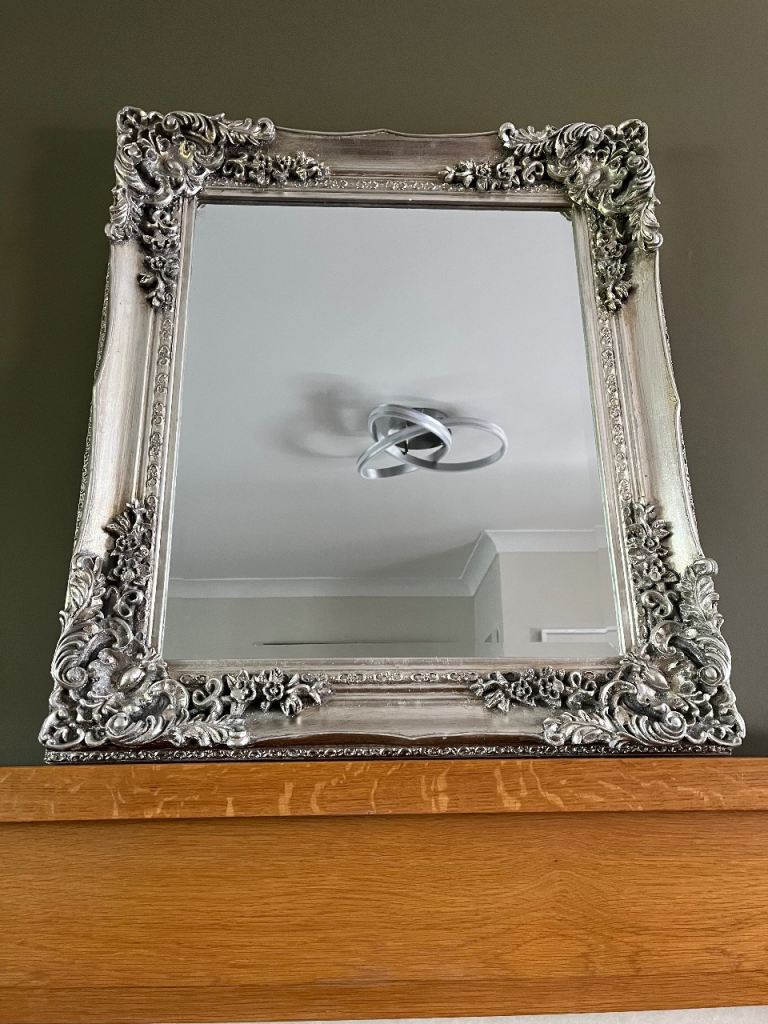 Silver bevelled mirror 
