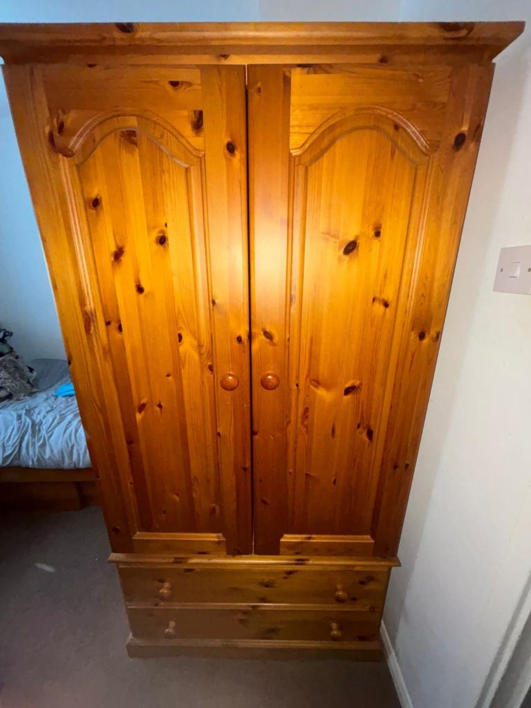 Very Solid Large Pine Wardrobe