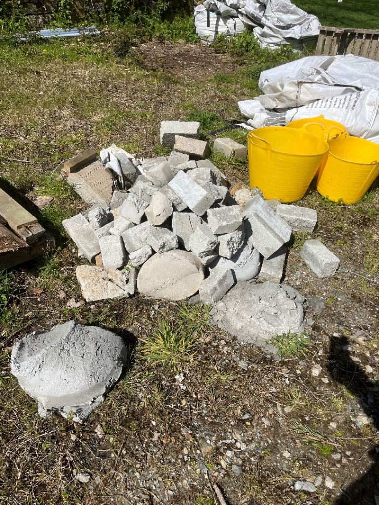 Clean concrete hardcore rubble