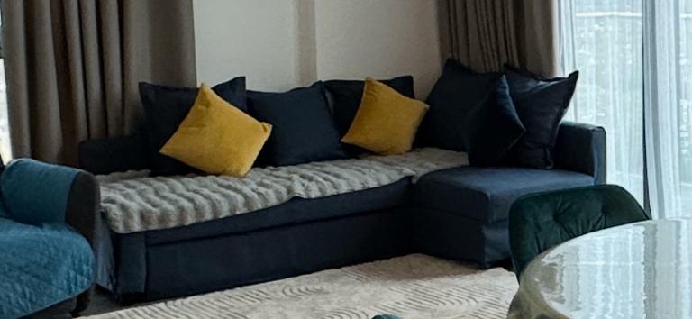 IKEA FRIHETEN Corner Sofa Bed with Storage – Blue, Good Condition