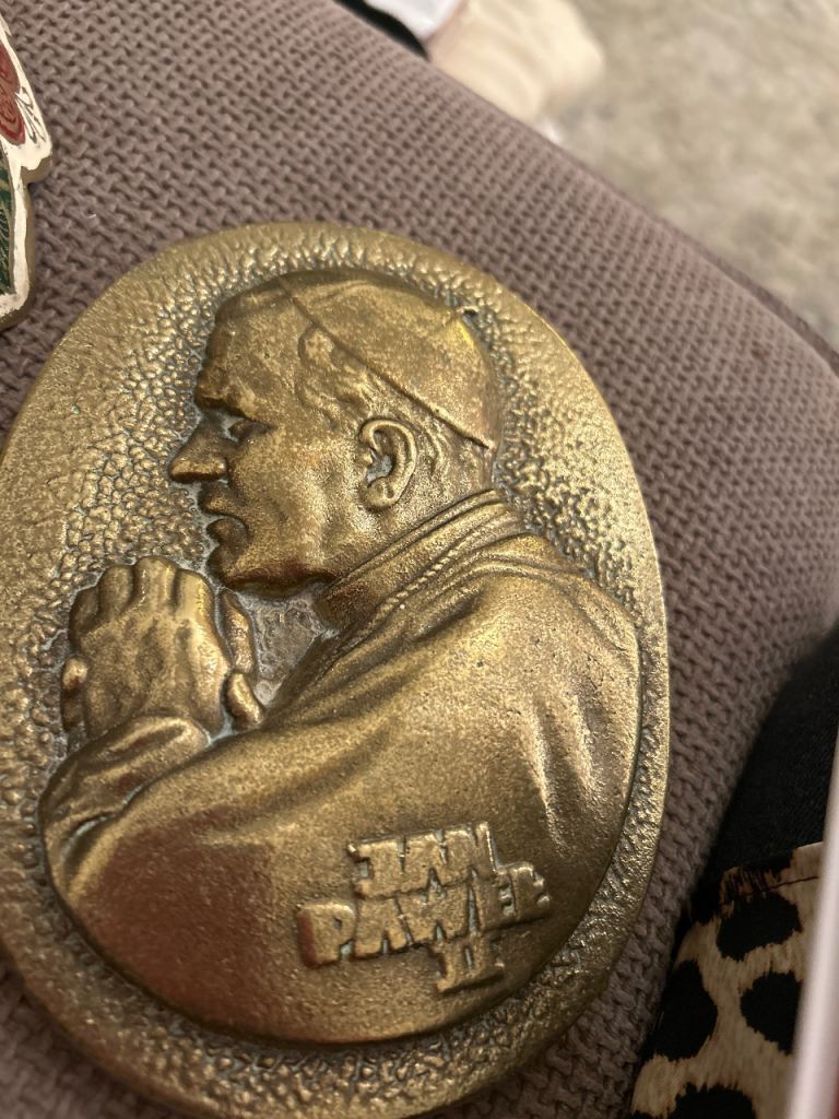 Jan pawell II brass plaque 6 ins 