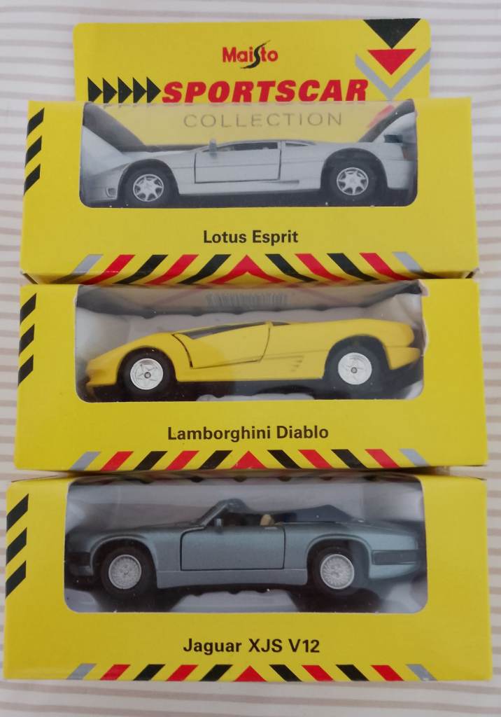 Maisto Sportscar Collection – Lotus, Lamborghini, Jaguar – New in Box