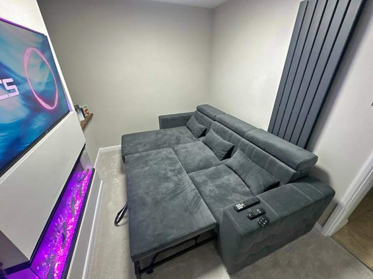✨✨Curved Corner Lucca Sofa & sofa bed  Bed-Corner SofaBed With Storage Box On Sale !🚚🚚🚚