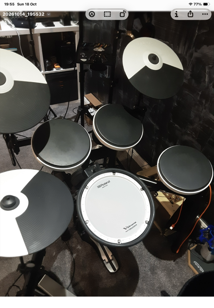 Roland TD - 02KV (with Bluetooth connector & additional Roland kick pad ...