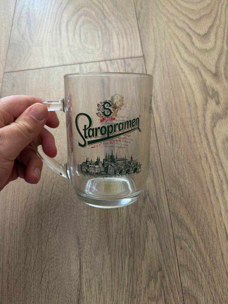 Staropramen Glass Beer Mug – Good Condition
