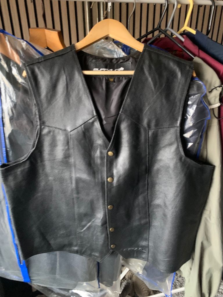 Leather Bikers Waistcoat