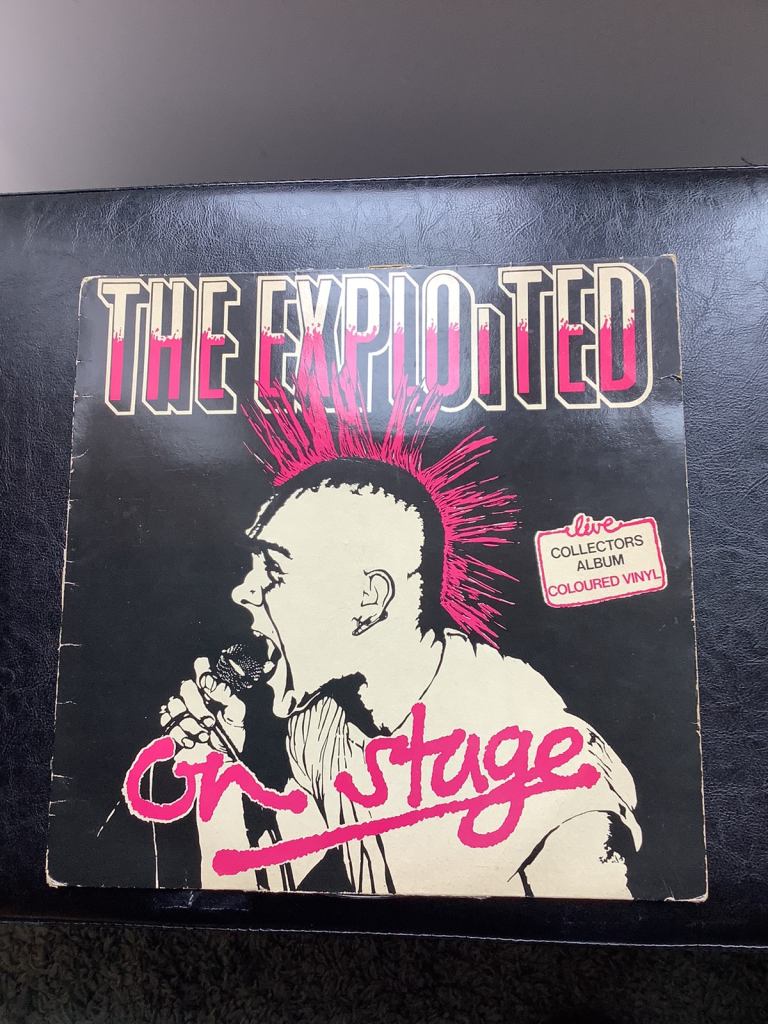 The exploited on stage punk vinyl album clear vinyl 