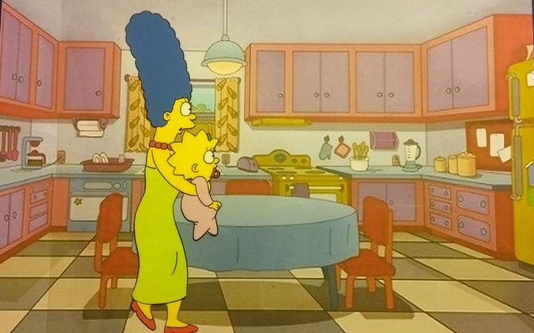 Original Production Cel from the very famous cartoon THE SIMPSONS with Certificate of authenticity