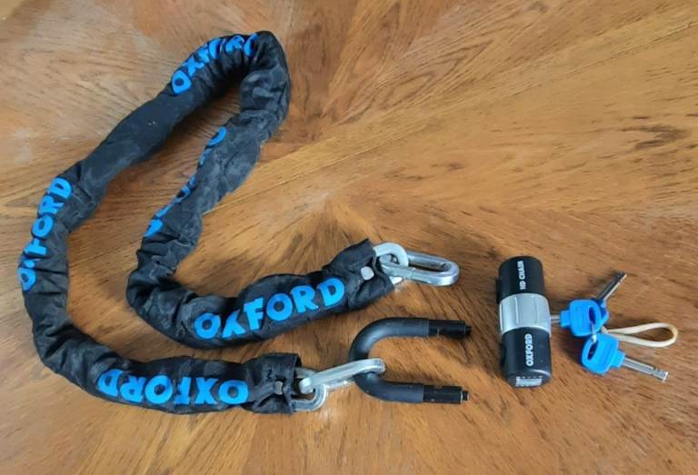 Oxford motorbike security  padlock & chain