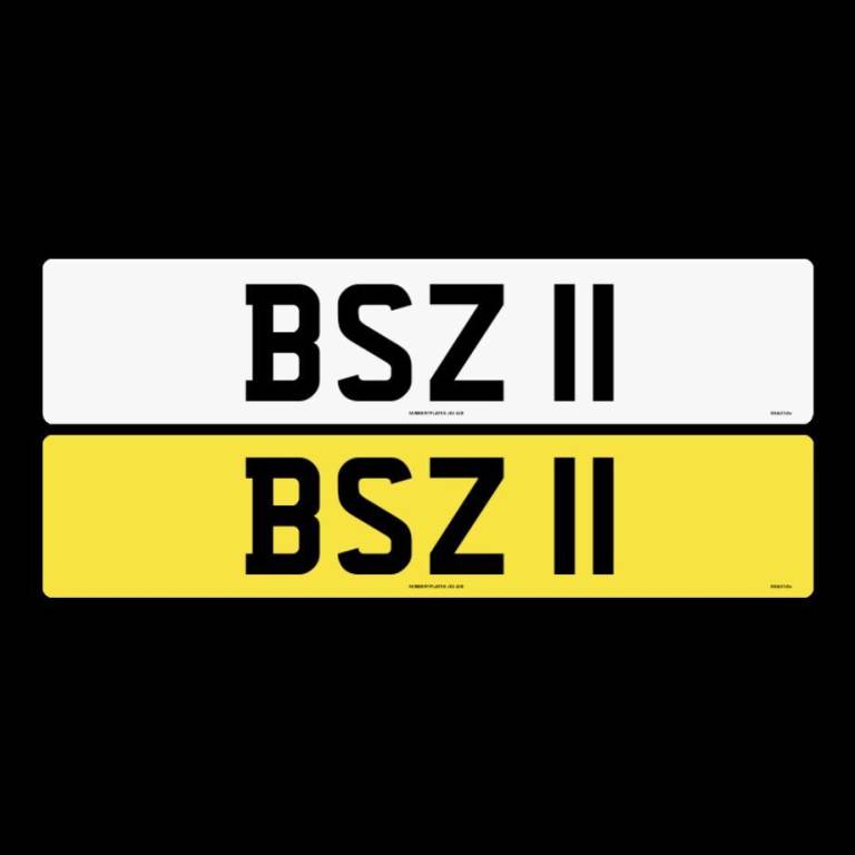 BSZ 11 - Dateless 2 digit NI Number Plate