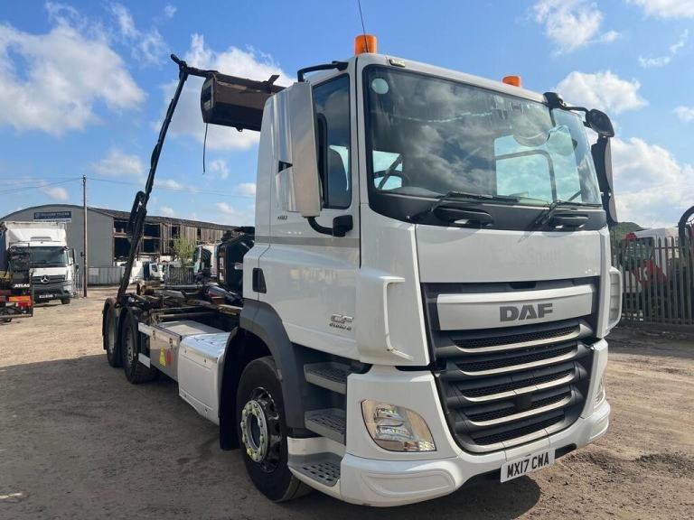 DAF TRUCKS CF 410 26 TONNE WITH DRAWBAR , MANUAL , MULTILIFT HOOKLOADER 