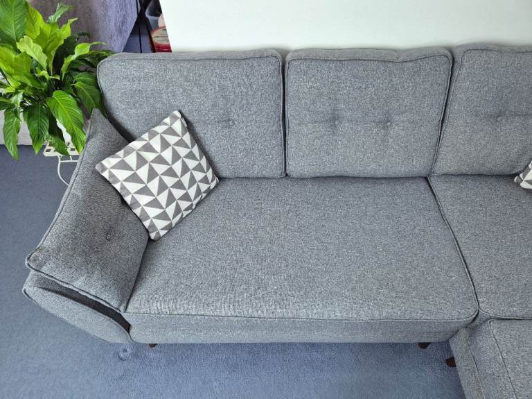 DFS French Connection Zinc 2 Piece 2 Arm Corner Sofa in Grey RRP £1839 *FREE LOCAL DELIVERY*