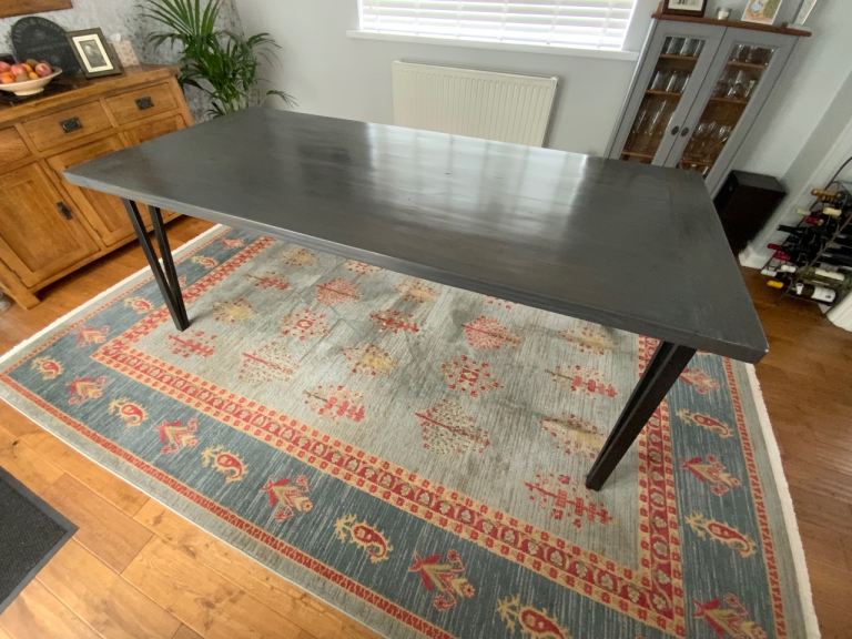 Dining table made from recycled pine 