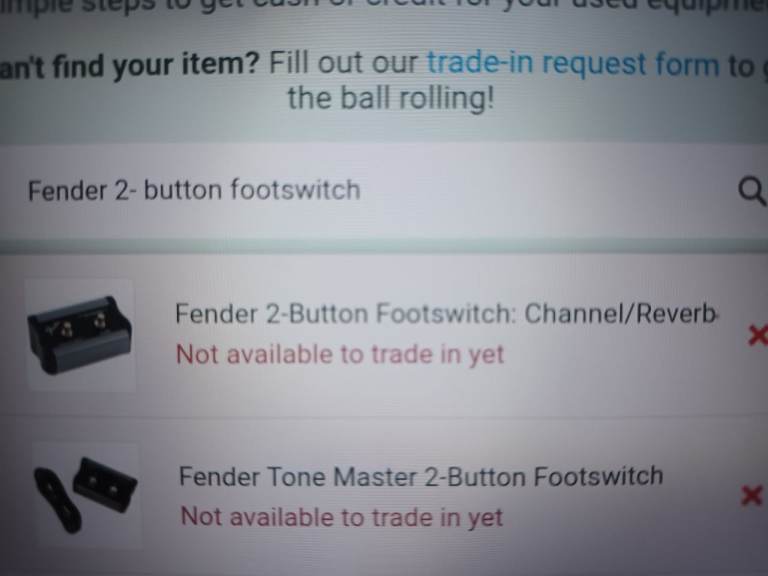 Fender 2-Button Footswitch: Channel/FX, 1/4" Connector