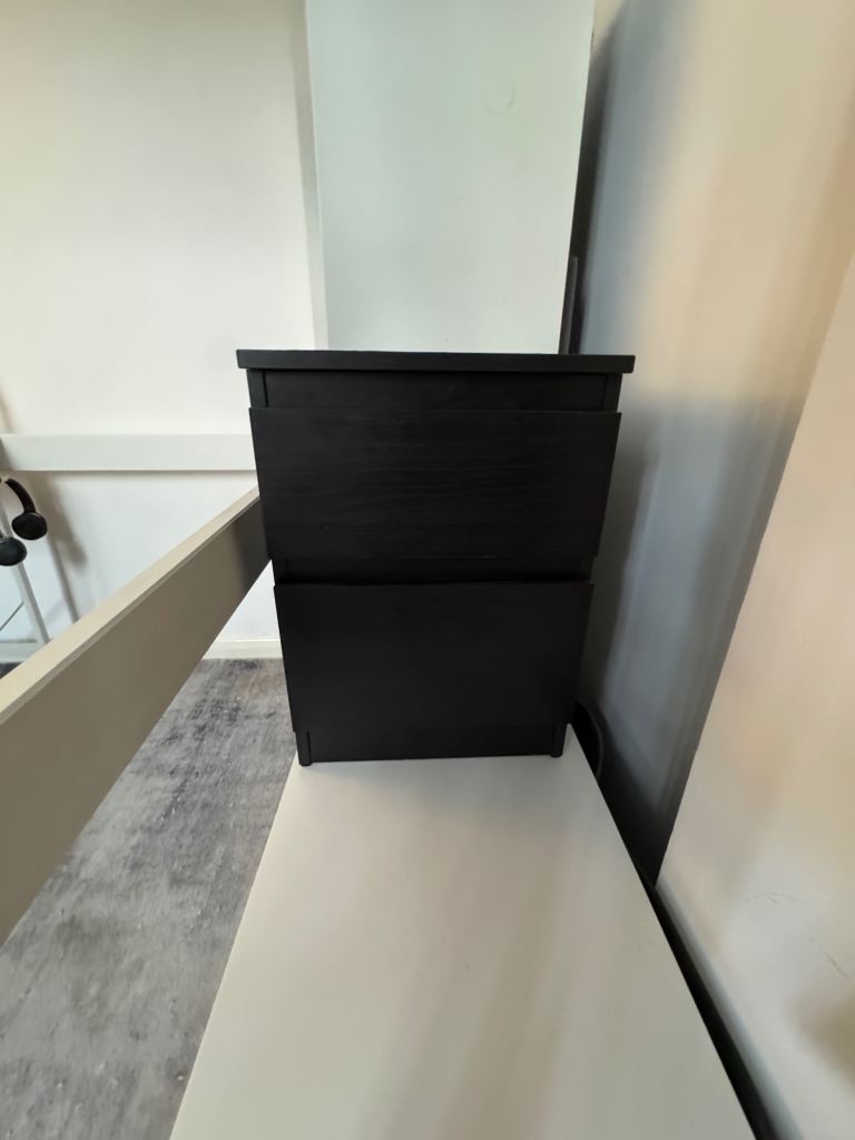 BLACK SET Mosslanda Shelf Ledge + Night stand
