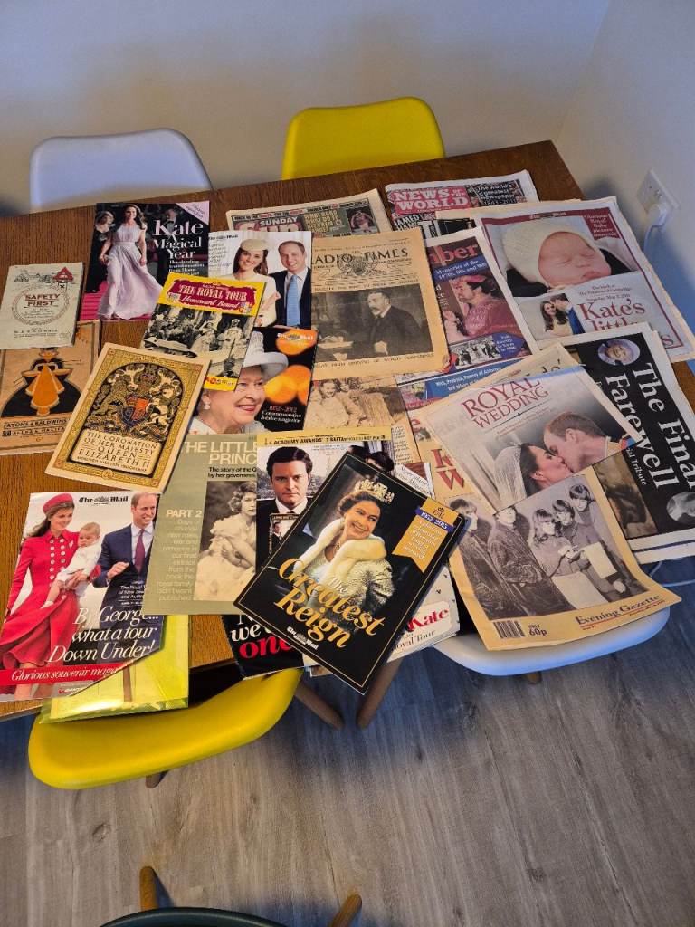 Royal Memorabilia. Newspapers and other.