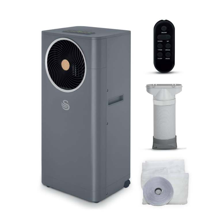 Swan Nordic 9,000 BTU 3-in-1 Air Con, Cooling, 26L Dehumidifier & 3 Fan Modes