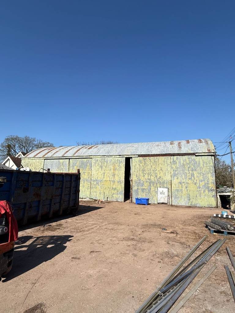 Site photograph 19 of 20 showing the agricultural steel-frame buildings at Hereford, Herefordshire